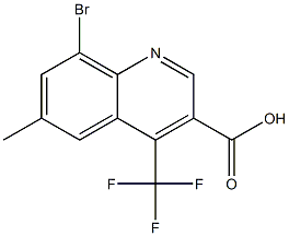 8-bromo-6-methyl-4-(trifluoromethyl)quinoline-3-carboxylic acid Struktur