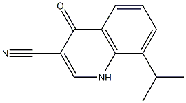 8-isopropyl-4-oxo-1,4-dihydroquinoline-3-carbonitrile Struktur