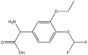 amino[4-(difluoromethoxy)-3-ethoxyphenyl]acetic acid Struktur