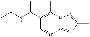 butan-2-yl(1-{2,7-dimethylpyrazolo[1,5-a]pyrimidin-6-yl}ethyl)amine Struktur