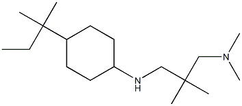 dimethyl[2-methyl-2-({[4-(2-methylbutan-2-yl)cyclohexyl]amino}methyl)propyl]amine Struktur