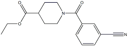 ethyl 1-[(3-cyanophenyl)carbonyl]piperidine-4-carboxylate Struktur