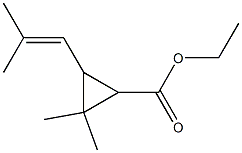 ethyl 2,2-dimethyl-3-(2-methylprop-1-en-1-yl)cyclopropane-1-carboxylate Struktur