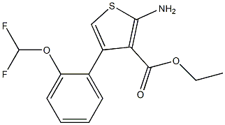 ethyl 2-amino-4-[2-(difluoromethoxy)phenyl]thiophene-3-carboxylate Struktur