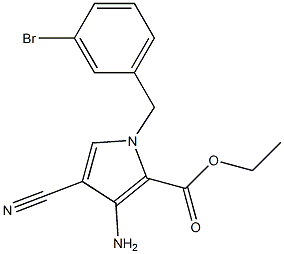 ethyl 3-amino-1-[(3-bromophenyl)methyl]-4-cyano-1H-pyrrole-2-carboxylate Struktur