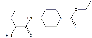 ethyl 4-[(2-amino-3-methylbutanoyl)amino]piperidine-1-carboxylate Struktur