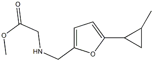 methyl 2-({[5-(2-methylcyclopropyl)furan-2-yl]methyl}amino)acetate Struktur