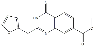 methyl 2-(isoxazol-5-ylmethyl)-4-oxo-3,4-dihydroquinazoline-7-carboxylate Struktur