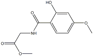 methyl 2-[(2-hydroxy-4-methoxyphenyl)formamido]acetate Struktur