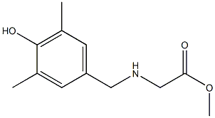 methyl 2-{[(4-hydroxy-3,5-dimethylphenyl)methyl]amino}acetate Struktur