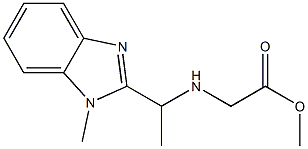 methyl 2-{[1-(1-methyl-1H-1,3-benzodiazol-2-yl)ethyl]amino}acetate Struktur