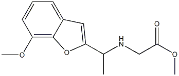 methyl 2-{[1-(7-methoxy-1-benzofuran-2-yl)ethyl]amino}acetate Struktur