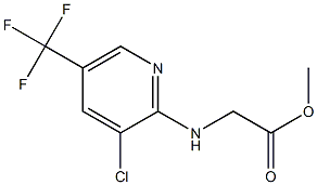 methyl 2-{[3-chloro-5-(trifluoromethyl)pyridin-2-yl]amino}acetate Struktur