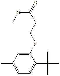 methyl 3-(2-tert-butyl-5-methylphenoxy)propanoate Struktur