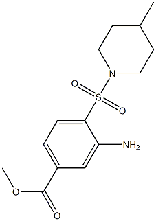 methyl 3-amino-4-[(4-methylpiperidine-1-)sulfonyl]benzoate Struktur