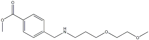 methyl 4-({[3-(2-methoxyethoxy)propyl]amino}methyl)benzoate Struktur