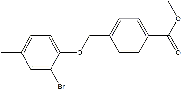 methyl 4-(2-bromo-4-methylphenoxymethyl)benzoate Struktur