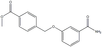 methyl 4-(3-carbamoylphenoxymethyl)benzoate Struktur