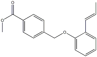 methyl 4-[2-(prop-1-en-1-yl)phenoxymethyl]benzoate Struktur