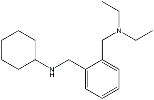 N-({2-[(diethylamino)methyl]phenyl}methyl)cyclohexanamine Struktur