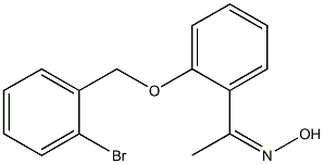 N-(1-{2-[(2-bromophenyl)methoxy]phenyl}ethylidene)hydroxylamine Struktur