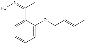 N-(1-{2-[(3-methylbut-2-en-1-yl)oxy]phenyl}ethylidene)hydroxylamine Struktur