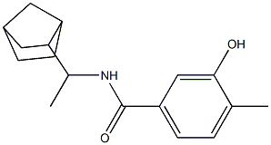 N-(1-{bicyclo[2.2.1]heptan-2-yl}ethyl)-3-hydroxy-4-methylbenzamide Struktur