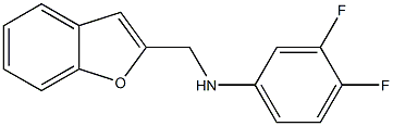 N-(1-benzofuran-2-ylmethyl)-3,4-difluoroaniline Struktur