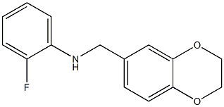 N-(2,3-dihydro-1,4-benzodioxin-6-ylmethyl)-2-fluoroaniline Struktur