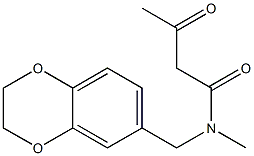 N-(2,3-dihydro-1,4-benzodioxin-6-ylmethyl)-N-methyl-3-oxobutanamide Struktur