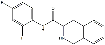 N-(2,4-difluorophenyl)-1,2,3,4-tetrahydroisoquinoline-3-carboxamide Struktur