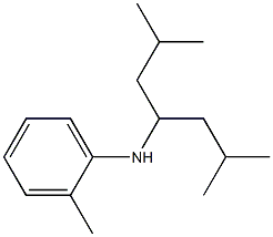 N-(2,6-dimethylheptan-4-yl)-2-methylaniline Struktur