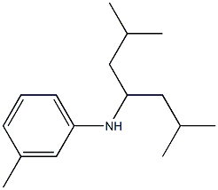 N-(2,6-dimethylheptan-4-yl)-3-methylaniline Struktur