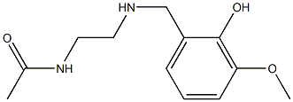 N-(2-{[(2-hydroxy-3-methoxyphenyl)methyl]amino}ethyl)acetamide Struktur