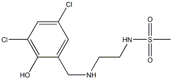 N-(2-{[(3,5-dichloro-2-hydroxyphenyl)methyl]amino}ethyl)methanesulfonamide Struktur