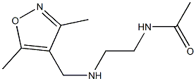 N-(2-{[(3,5-dimethyl-1,2-oxazol-4-yl)methyl]amino}ethyl)acetamide Struktur