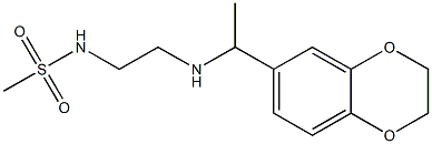 N-(2-{[1-(2,3-dihydro-1,4-benzodioxin-6-yl)ethyl]amino}ethyl)methanesulfonamide Struktur