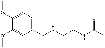 N-(2-{[1-(3,4-dimethoxyphenyl)ethyl]amino}ethyl)acetamide Struktur