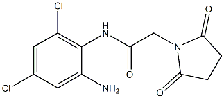 N-(2-amino-4,6-dichlorophenyl)-2-(2,5-dioxopyrrolidin-1-yl)acetamide Struktur