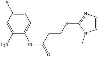 N-(2-amino-4-fluorophenyl)-3-[(1-methyl-1H-imidazol-2-yl)sulfanyl]propanamide Struktur