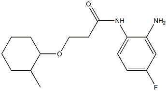 N-(2-amino-4-fluorophenyl)-3-[(2-methylcyclohexyl)oxy]propanamide Struktur