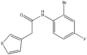 N-(2-bromo-4-fluorophenyl)-2-(thiophen-3-yl)acetamide Struktur