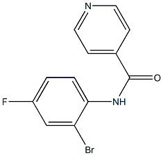 N-(2-bromo-4-fluorophenyl)pyridine-4-carboxamide Struktur