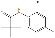 N-(2-bromo-4-methylphenyl)-2,2-dimethylpropanamide Struktur