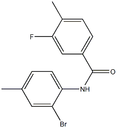 N-(2-bromo-4-methylphenyl)-3-fluoro-4-methylbenzamide Struktur