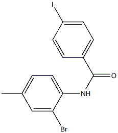 N-(2-bromo-4-methylphenyl)-4-iodobenzamide Struktur