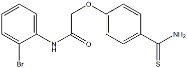 N-(2-bromophenyl)-2-(4-carbamothioylphenoxy)acetamide Struktur