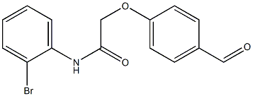 N-(2-bromophenyl)-2-(4-formylphenoxy)acetamide Struktur