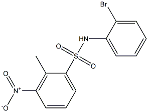 N-(2-bromophenyl)-2-methyl-3-nitrobenzene-1-sulfonamide Struktur