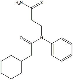 N-(2-carbamothioylethyl)-2-cyclohexyl-N-phenylacetamide Struktur